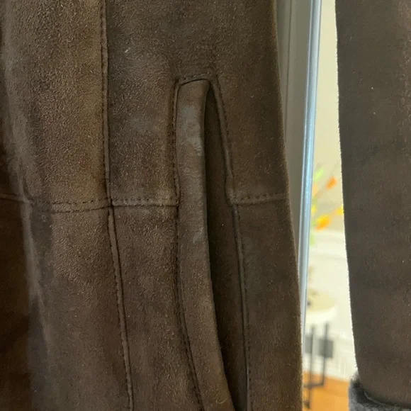 Brown Shearling Coat - Picture 5 of 7